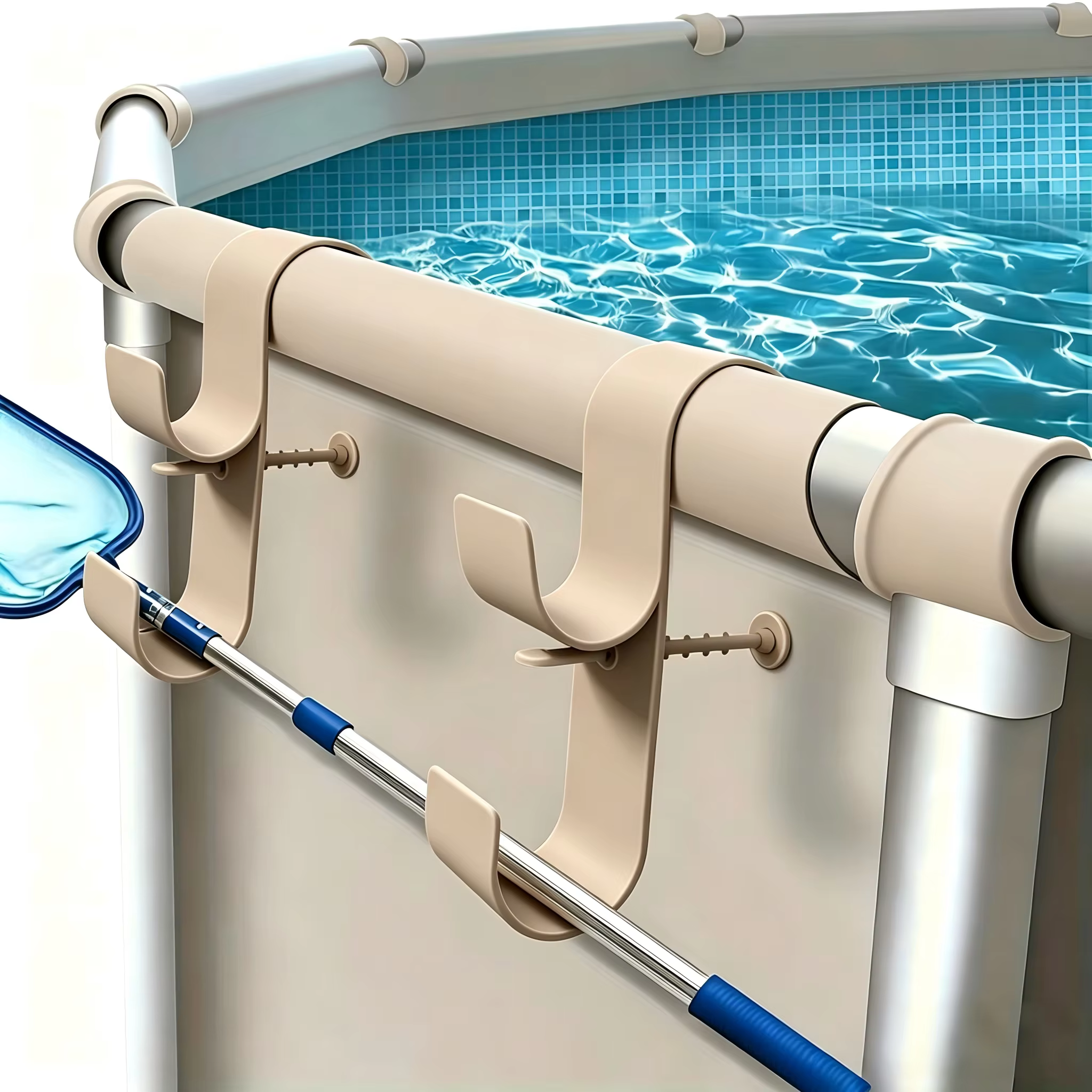 Support de poteau de piscine réglable