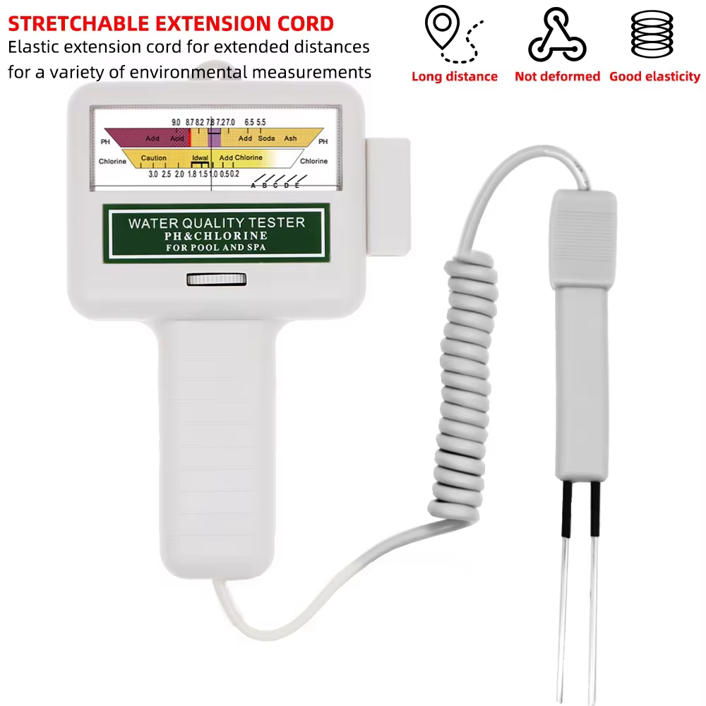 Testeur de PH et de chlore 2 en 1
