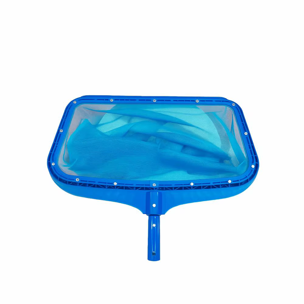 Épuisette de piscine grande capacité avec ramasse-éclats profond