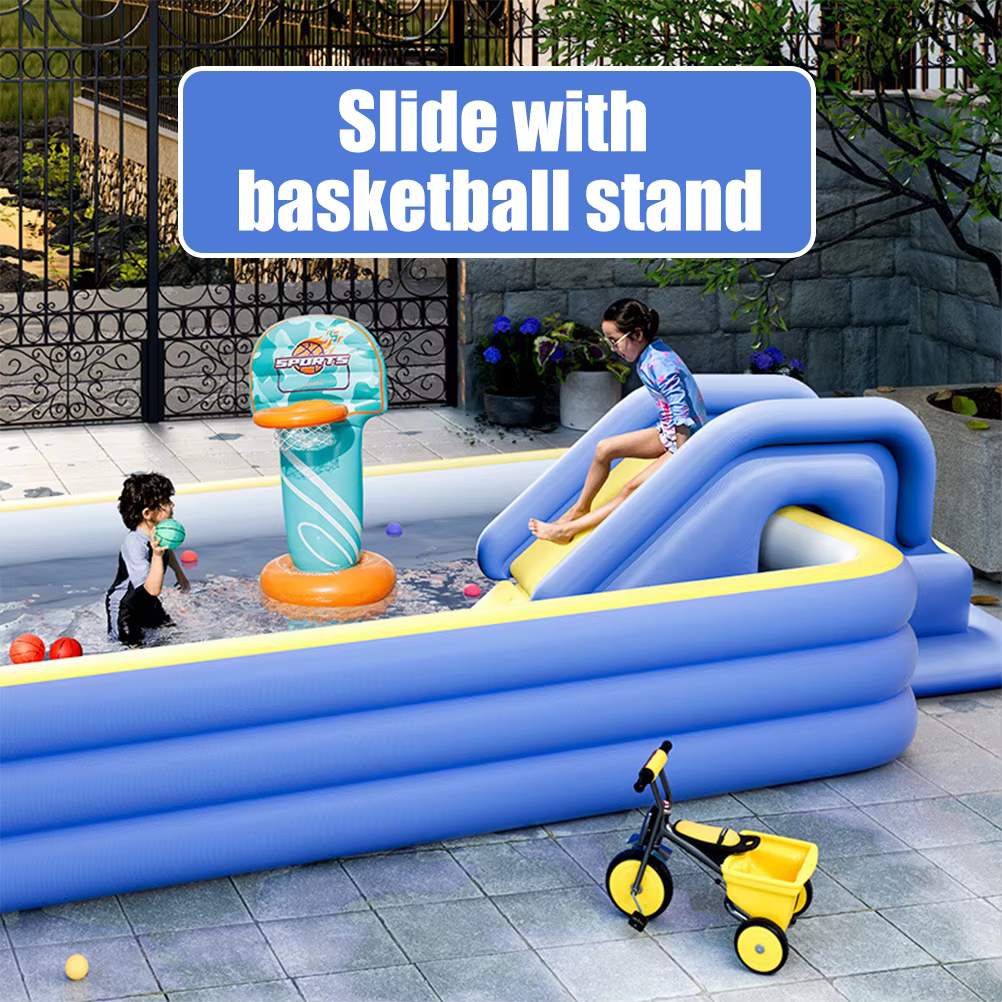 Toboggan aquatique gonflable compact