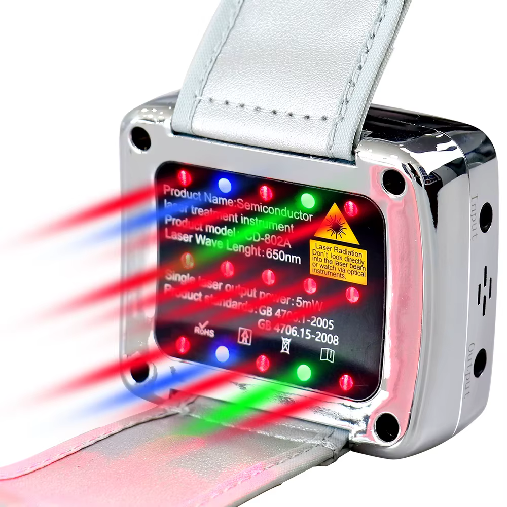 Dispositif de thérapie de rhinite 2 en 1, dispositif de traitement au Laser à semi-conducteur 650nm pour l'hypertension artérielle, la rhinite du nez couturée