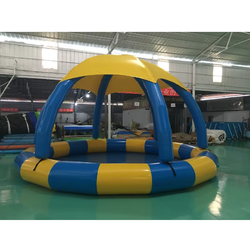 Piscine gonflable flottante ronde avec couverture