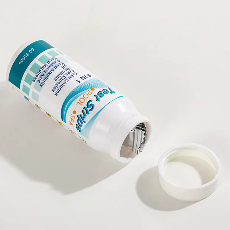 50 pièces de bandelettes de test de pH 6 en 1 pour piscine