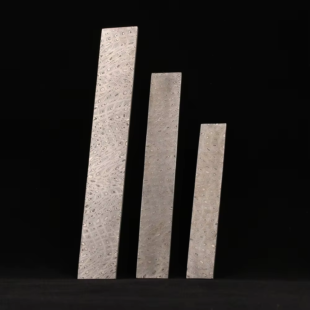Barre de acier Damas à 60 couches, acier pour la fabrication de couteaux DIY, acier inoxydable pour la fabrication d'outils, durci HRC58-59