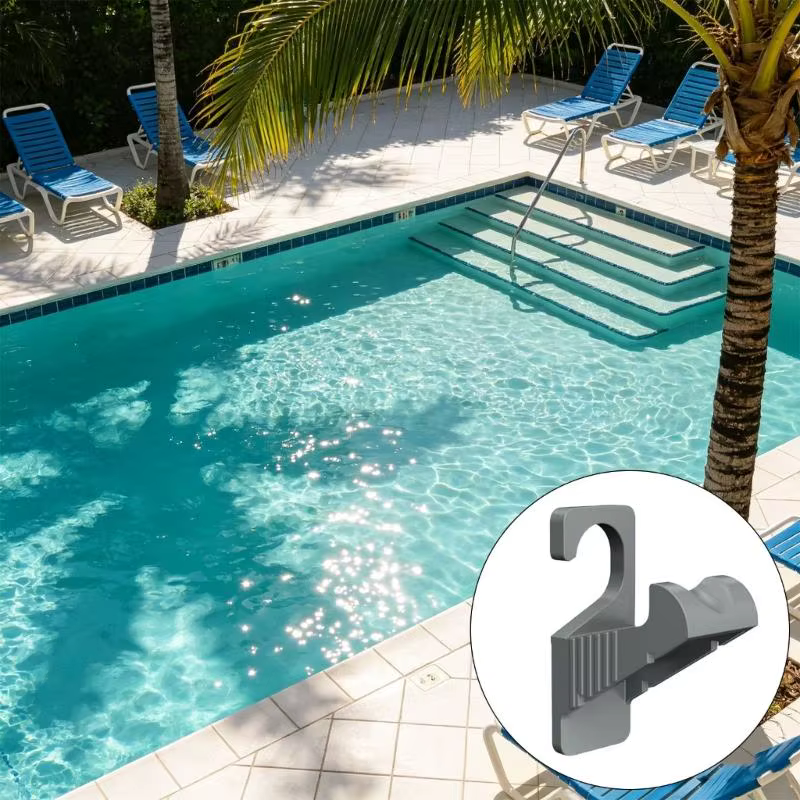 Support tuyau piscine en plastique