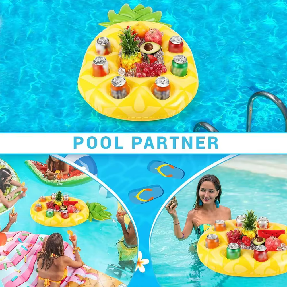 Porte-boissons gonflable flottant pour piscine