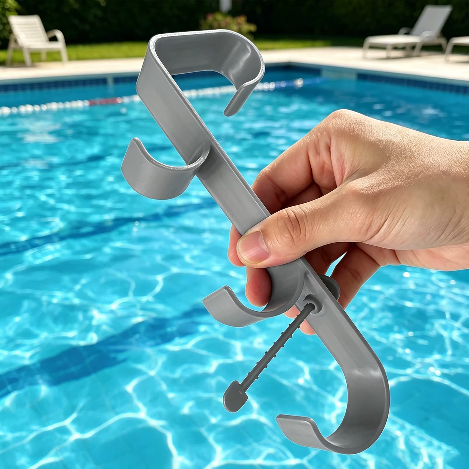 Lot de 2 supports multifonctionnels pour épuisette à feuilles de piscine et brosse