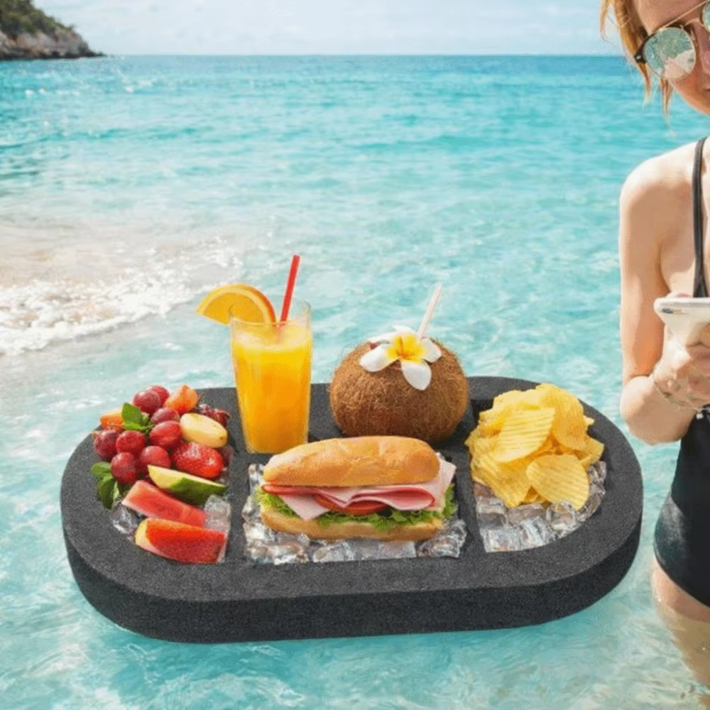 Plateau flottant multifonctionnel créatif pour piscine