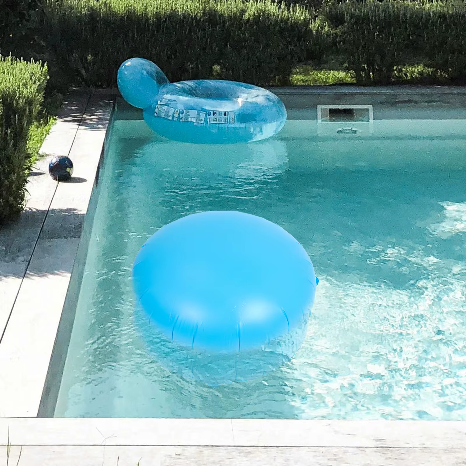 Grand oreiller gonflable rond pour piscine hors sol