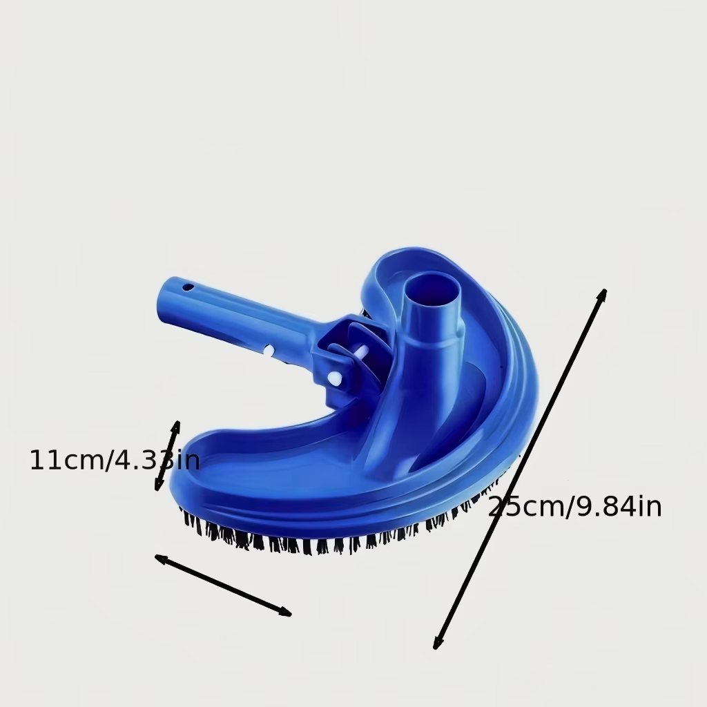 Tête d'aspirateur pour piscine - Conception en forme de demi-lune - Compatible avec les piscines enterrées/hors sol - Construction en plastique durable