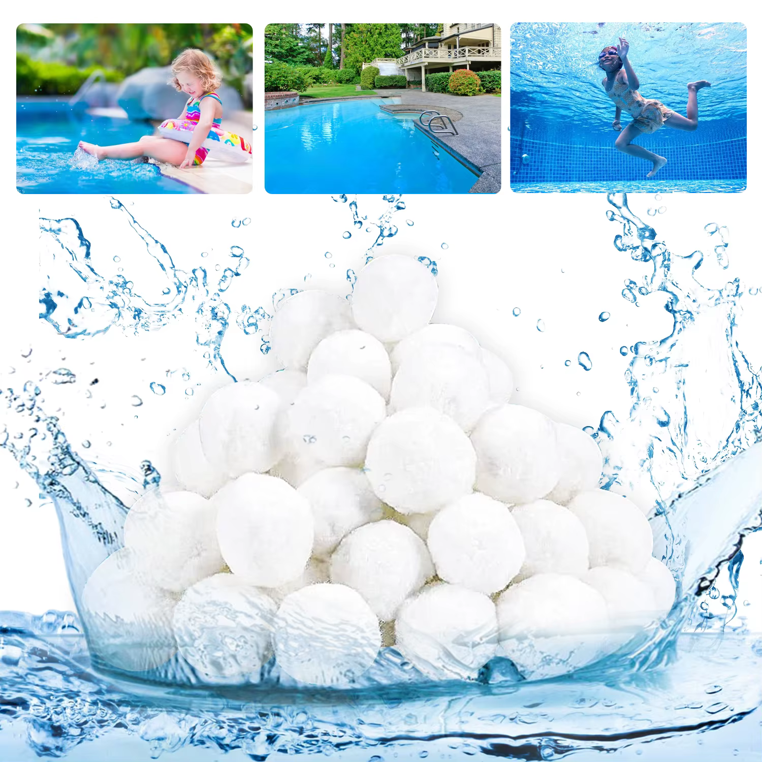 Les boules filtrantes de piscine de 700g peuvent remplacer le sable filtrant de 25kg