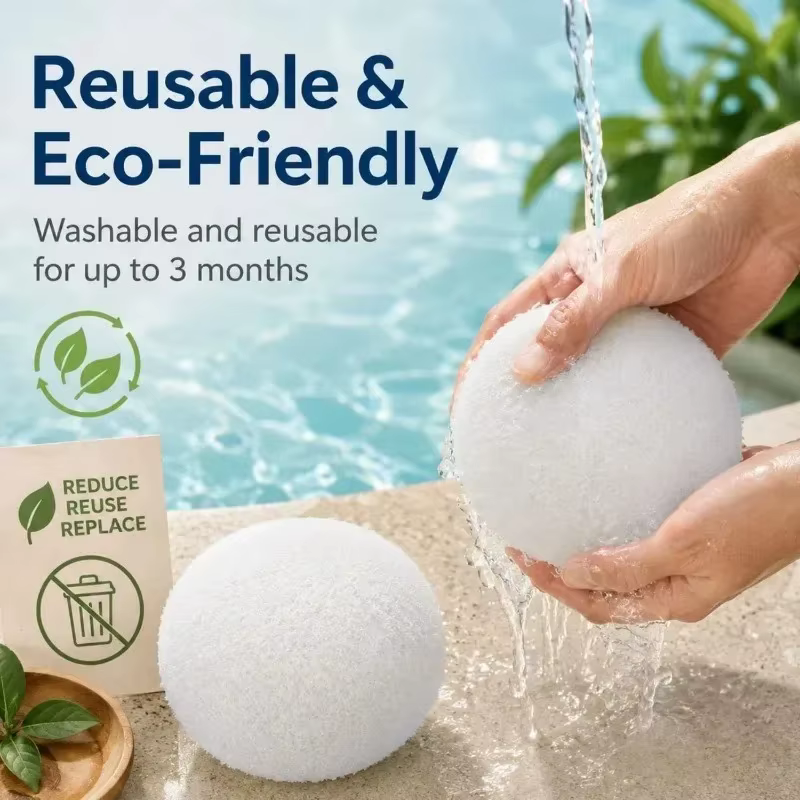 Boules filtrantes réutilisables pour piscine