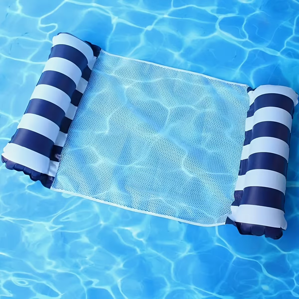 Chaises longues de piscine à rayures de qualité supérieure – Matelas de bain de soleil durables