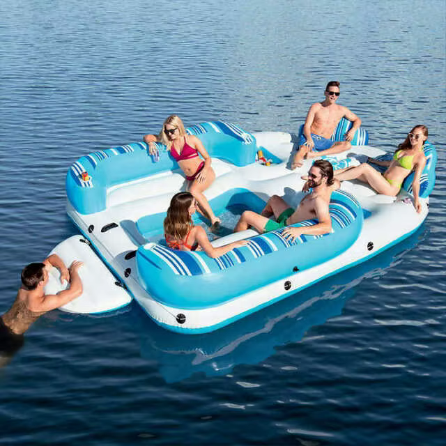 Canapé d'eau gonflable imperméable flottant/lit îlot piscine