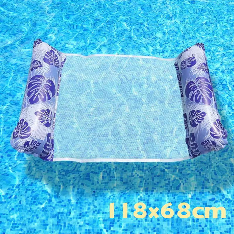 Matelas flottant gonflable 4-en-1 pour piscine