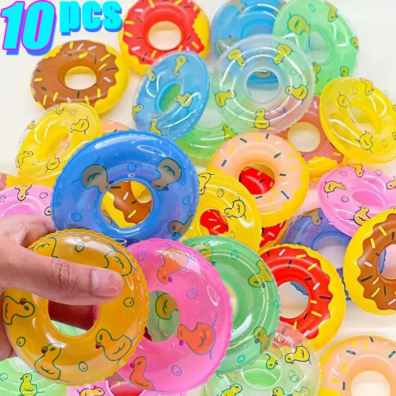 10 pièces Mini anneau de bain jouet piscine flotteur cercle