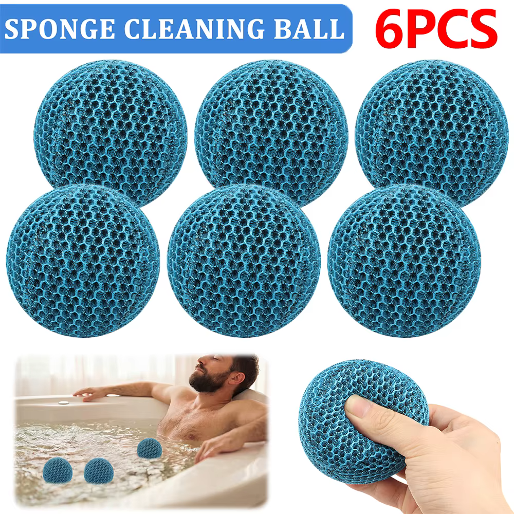 Lot de 6 boules anti-salissures pour spa et piscine