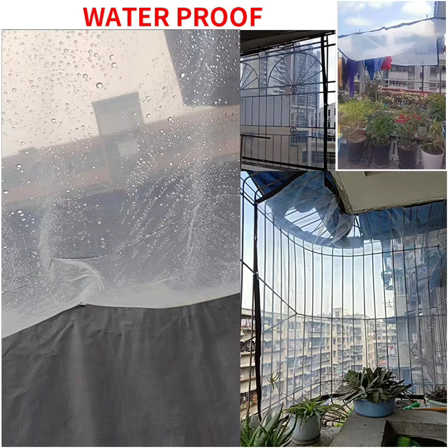 Bâche transparente imperméable de jardin
