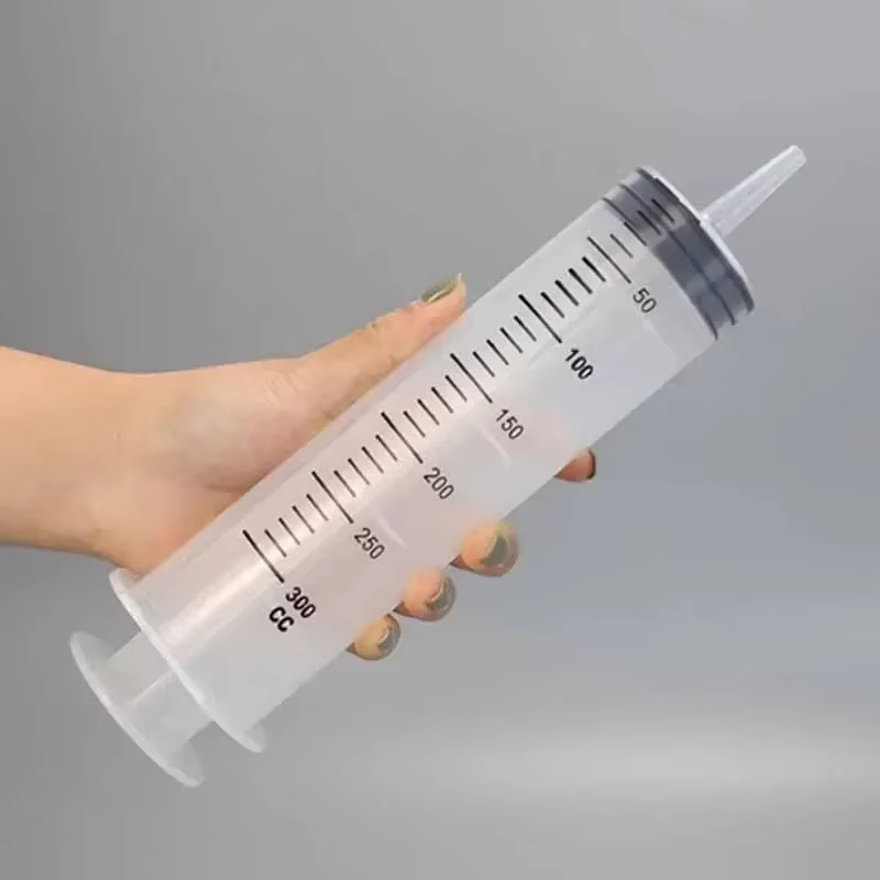 Seringue à grande capacité de vide 100/200/300/500 ml, seringue réutilisable, pompe à huile avec tuyau de 1 m, pompe de dosage pour l'alimentation des animaux de compagnie