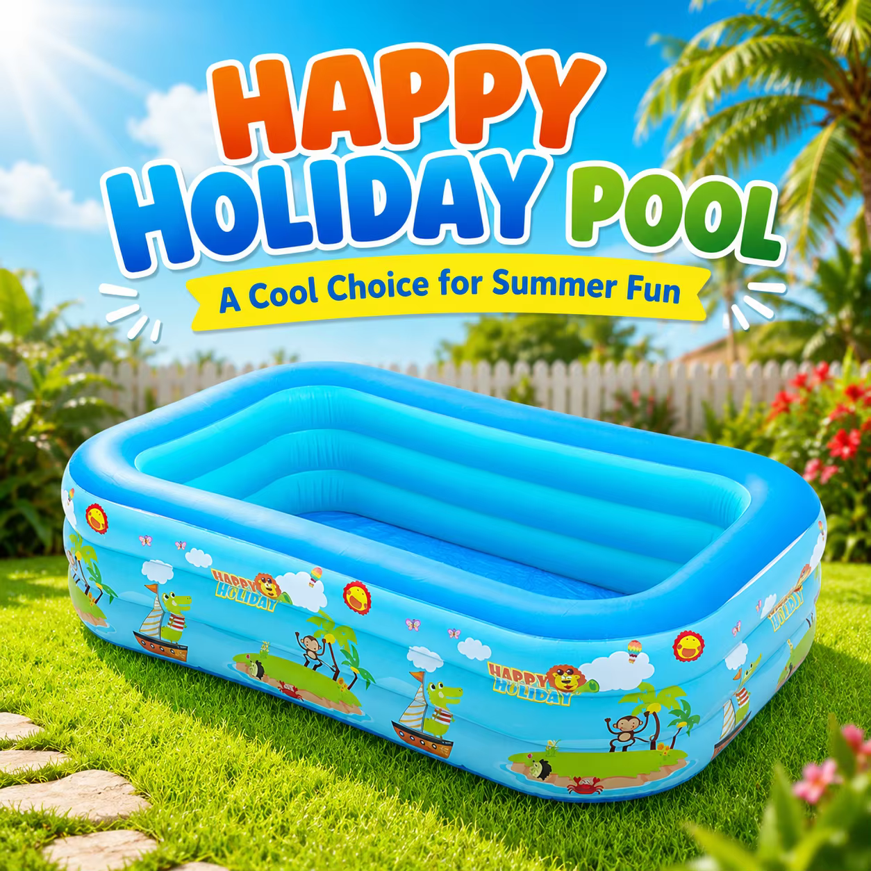 Piscine gonflable 1 pièce en PVC épaissi