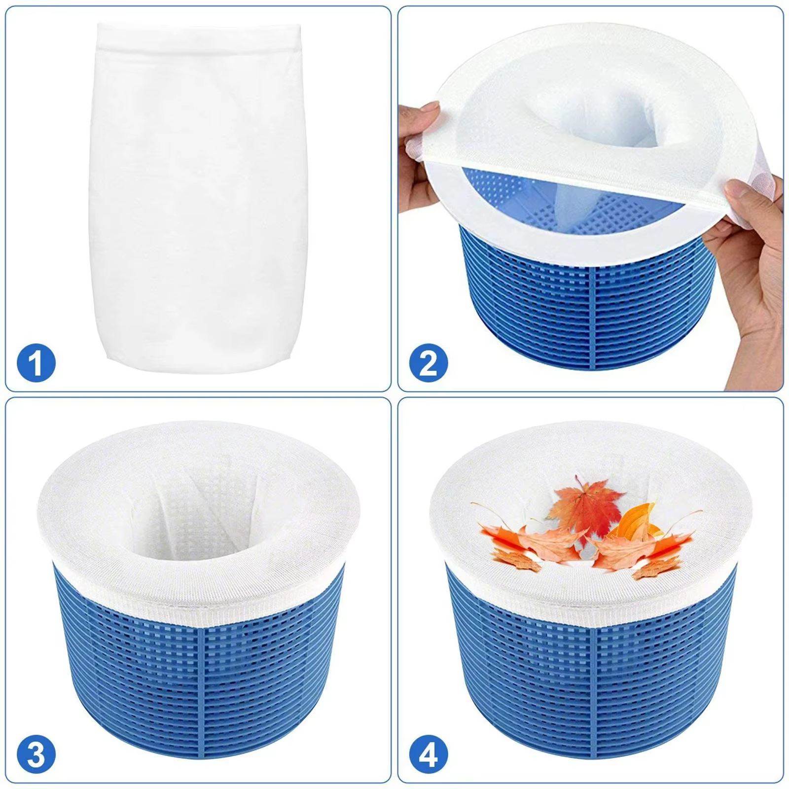Chaussettes d'écumoire de piscine