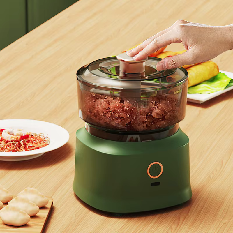 Trancheuse de cuisine multifonctionnelle en acier, hachoir à aliments, coupe-légumes, trancheuse USB, mini hachoir à aliments pour bébé, centre commercial