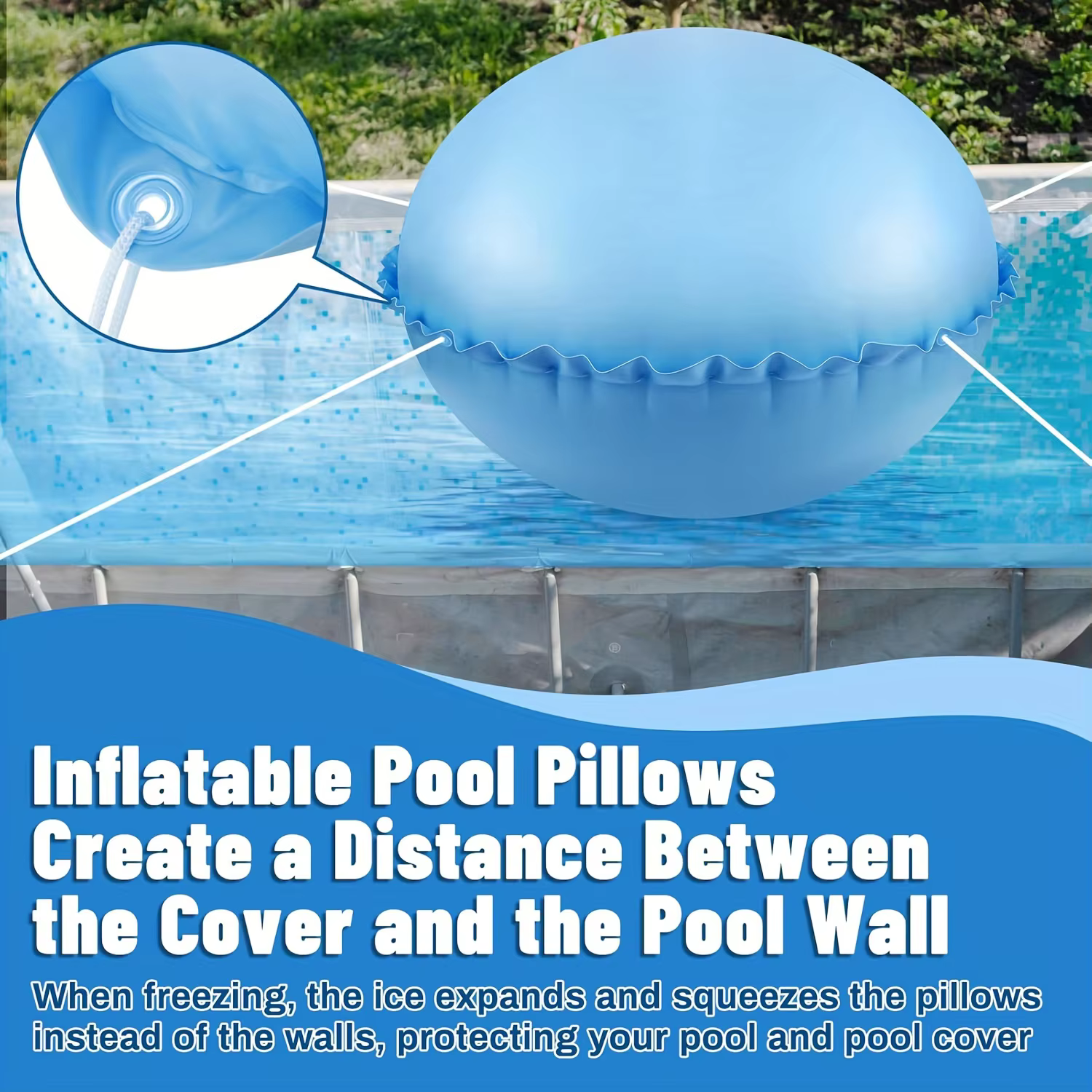 Housse d'oreiller d'air pour piscines hors sol
