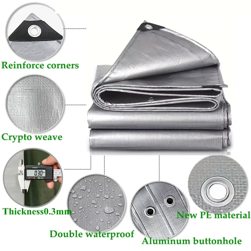 Bâche imperméable Anti-UV argent