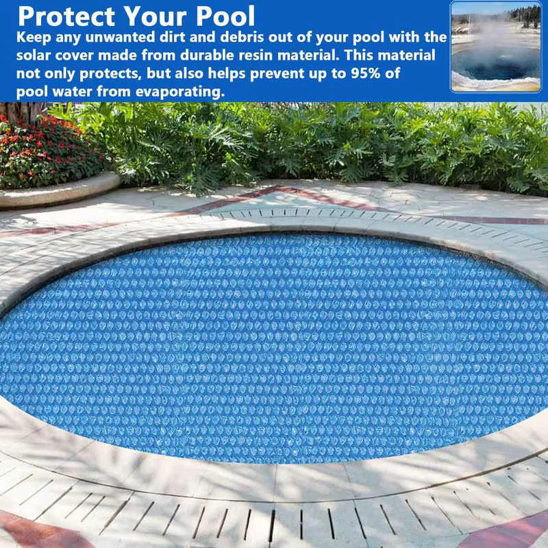 Couverture de piscine solaire ronde