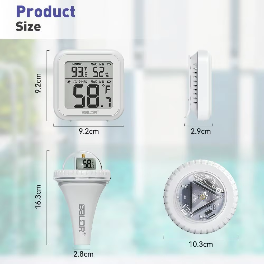 Therye.com-Moniteur de température de baignoire de piscine flottante sans fil