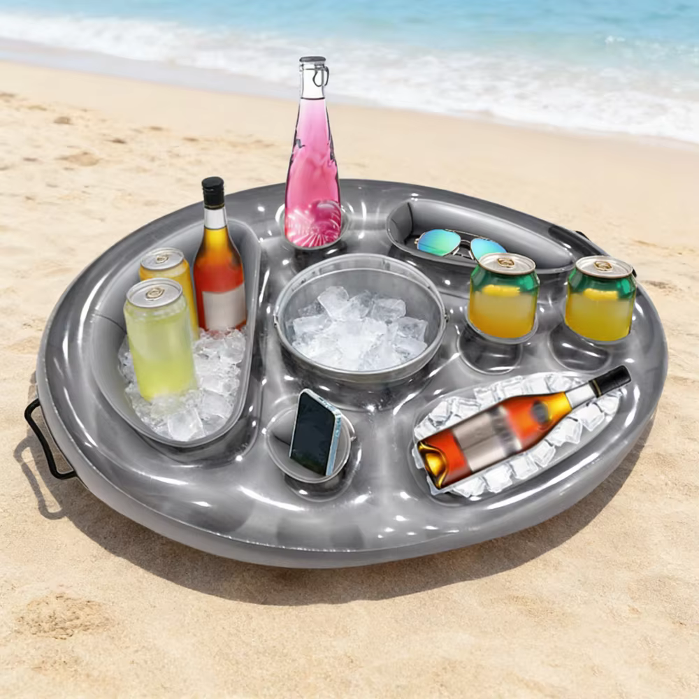 Plateau flottant gonflable en PVC pour boissons