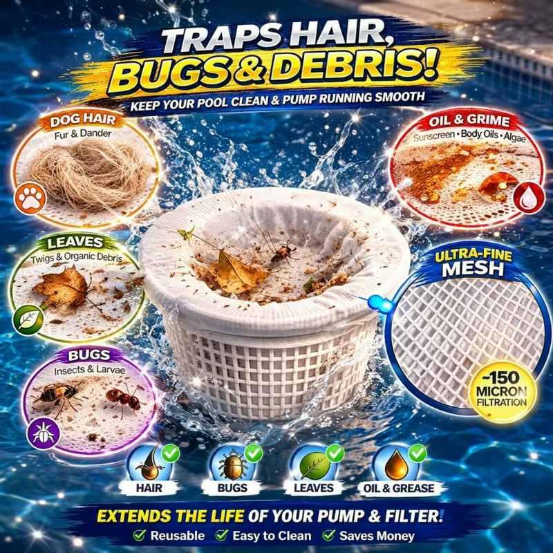 Sac filtrant élastique pour piscine