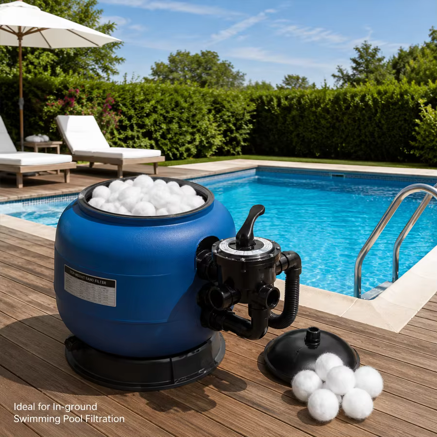Boules de filtration blanches en fibres de 500g