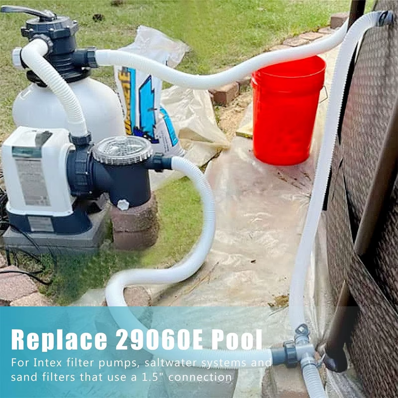 150cm piscine filtre à sable pompes tuyau piscines pompe