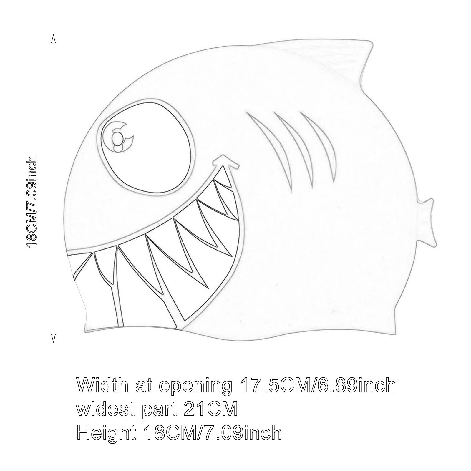 Bonnet de bain en forme de requin