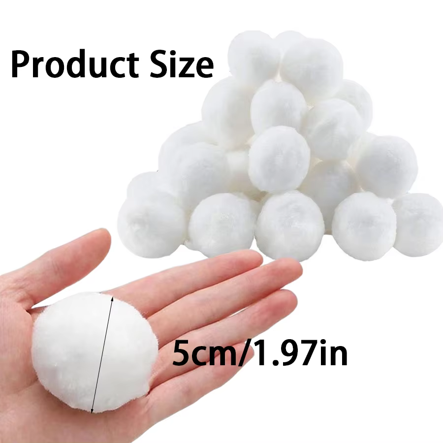 Boules de filtration blanches en fibres de 500g