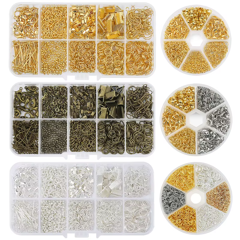 Chaîne en alliage d'acier inoxydable, matériaux de fabrication de bijoux, fermoir de boîte pour fournitures de fabrication de bracelets, boucles d'oreilles, bijoux et accessoires