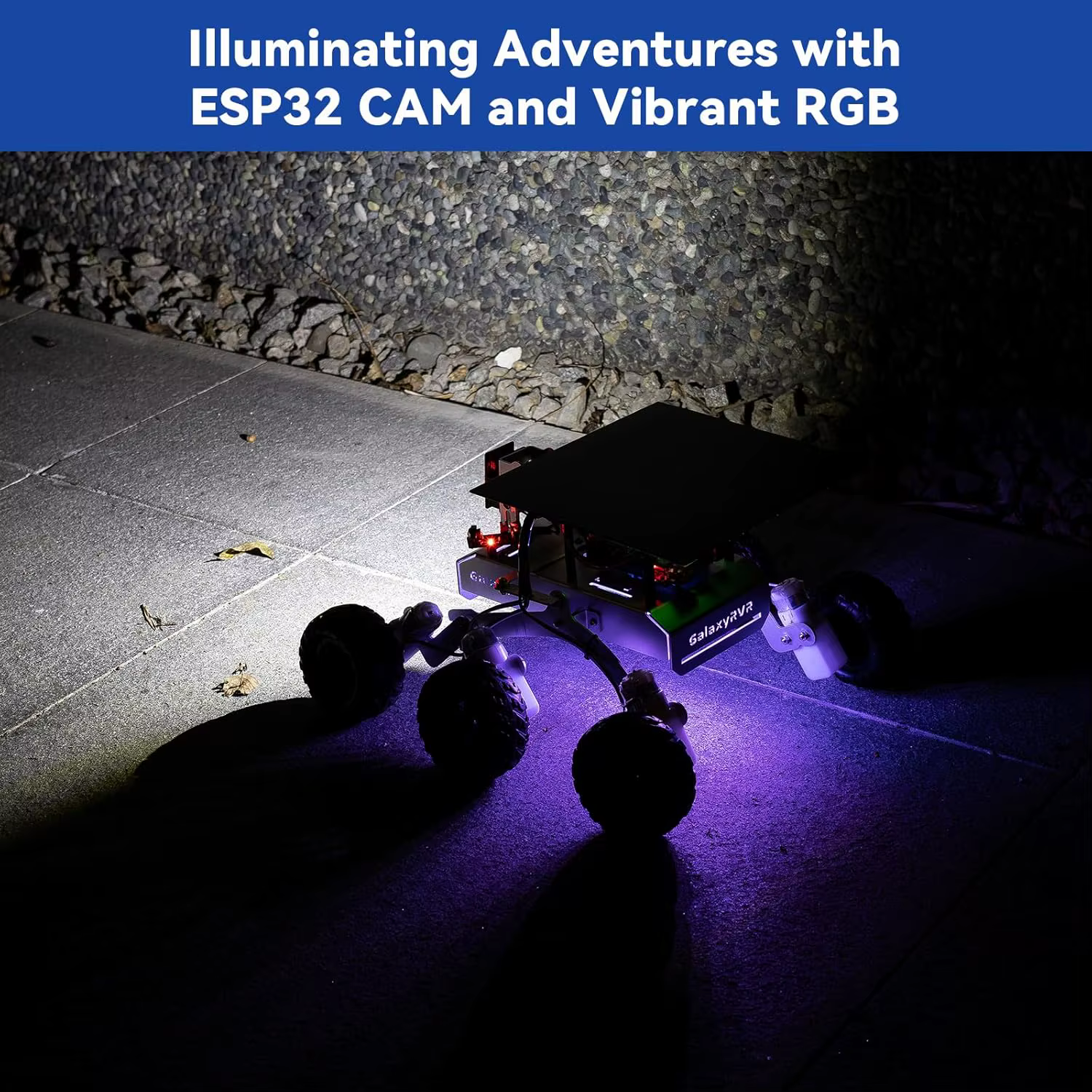 SunFounder GalaxyRVR Mars Rover : Kit de voiture robot Arduino Uno R3 et ESP32-CAM avec piles