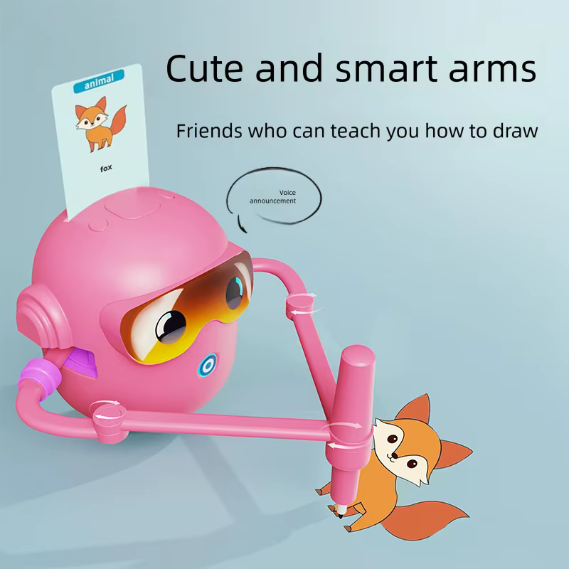 Robot de dessin Intelligent automatique, illumination, Robot de dessin Intelligent, aide pédagogique, jouet éducatif pour la petite enfance