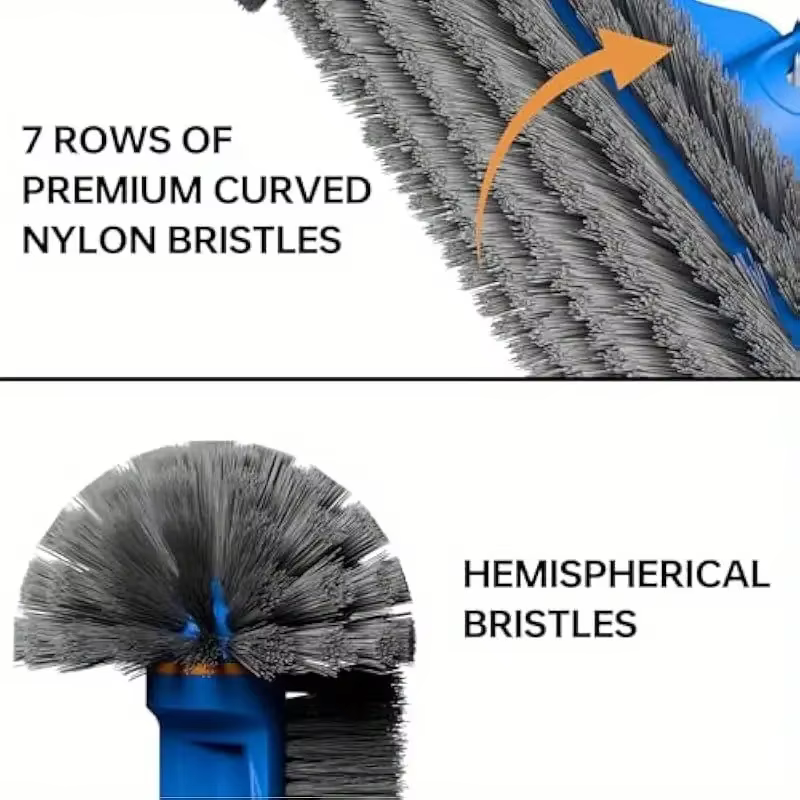 Tête de brosse pour piscine avec extrémités rondes
