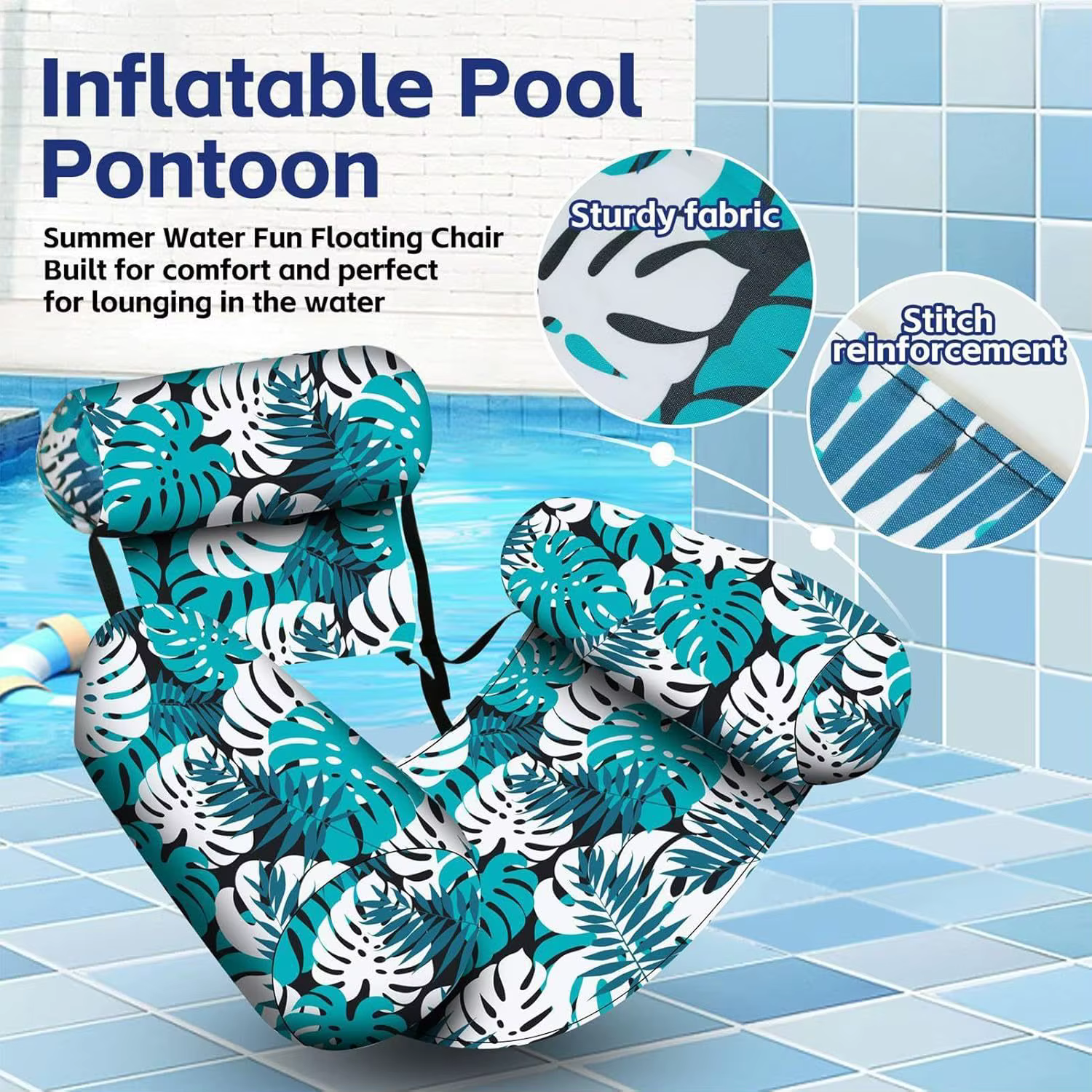 Chaise flottante gonflable estivale - Chaise flottante pour piscine