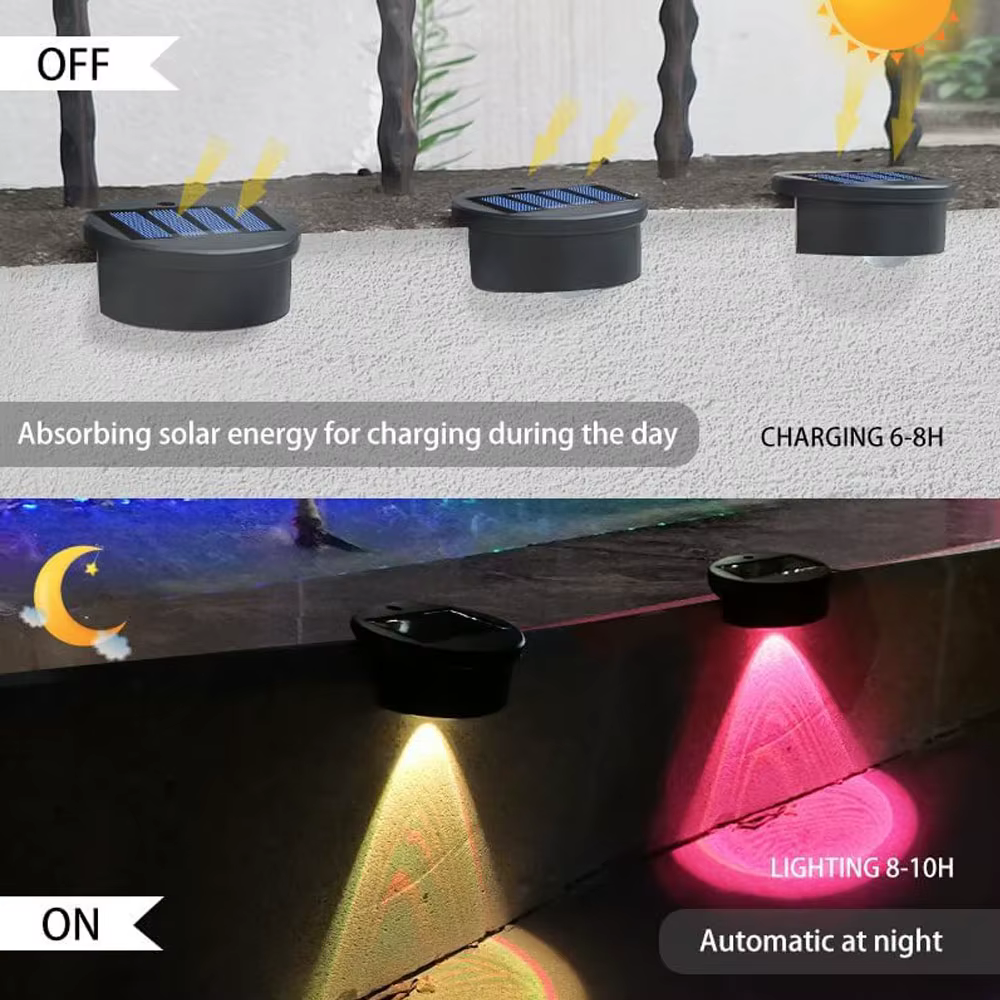 Lumières latérales de piscine à énergie solaire colorées pour piscines creusées lumière décorative extérieure étanche pour Patio de jardin
