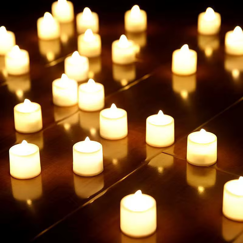 Bougie LED alimentée par batterie, fausse bougie à thé sans flamme, pour mariage, fête d'anniversaire, décoration de la maison, chandelier