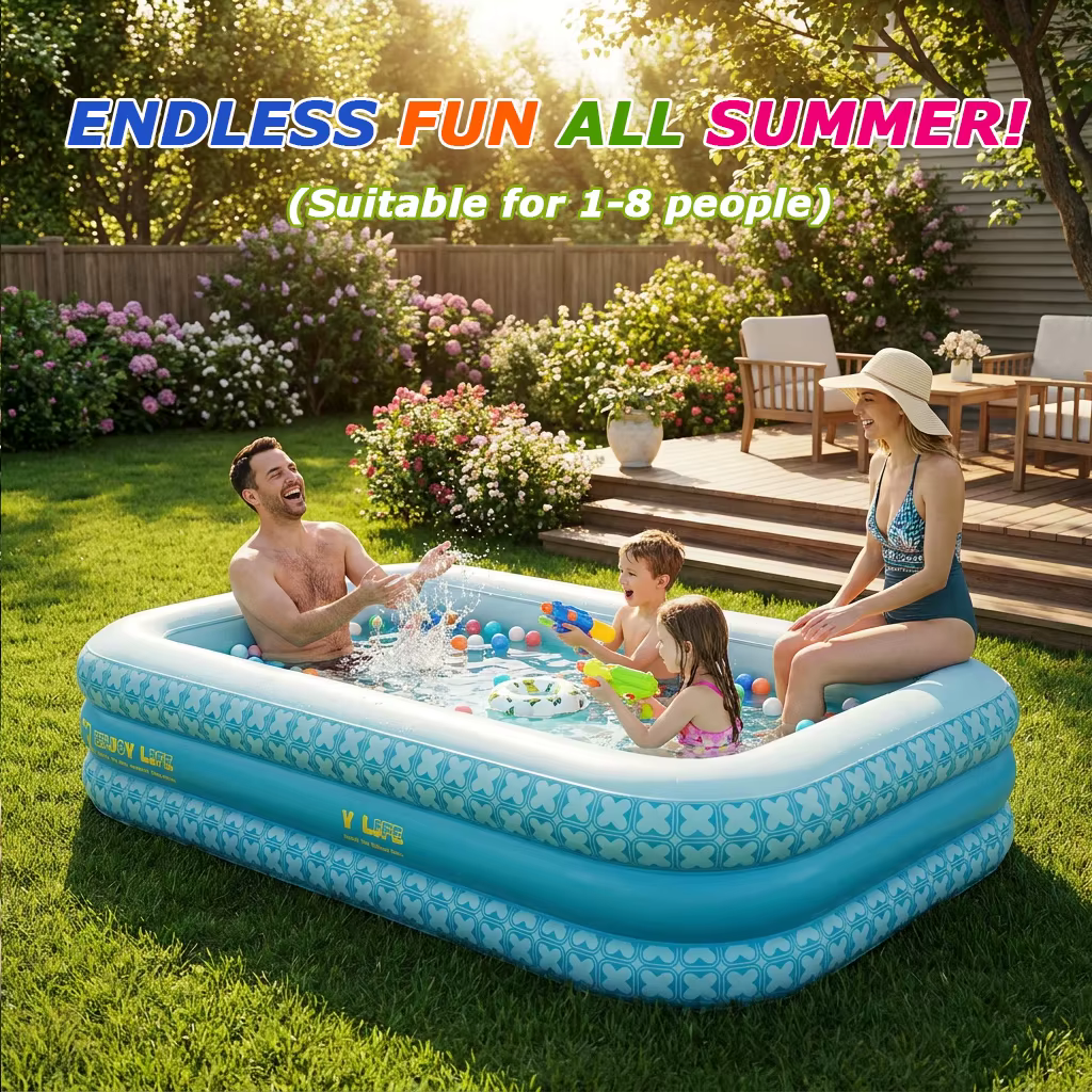 Piscine gonflable familiale pour 1 à 8 personnes