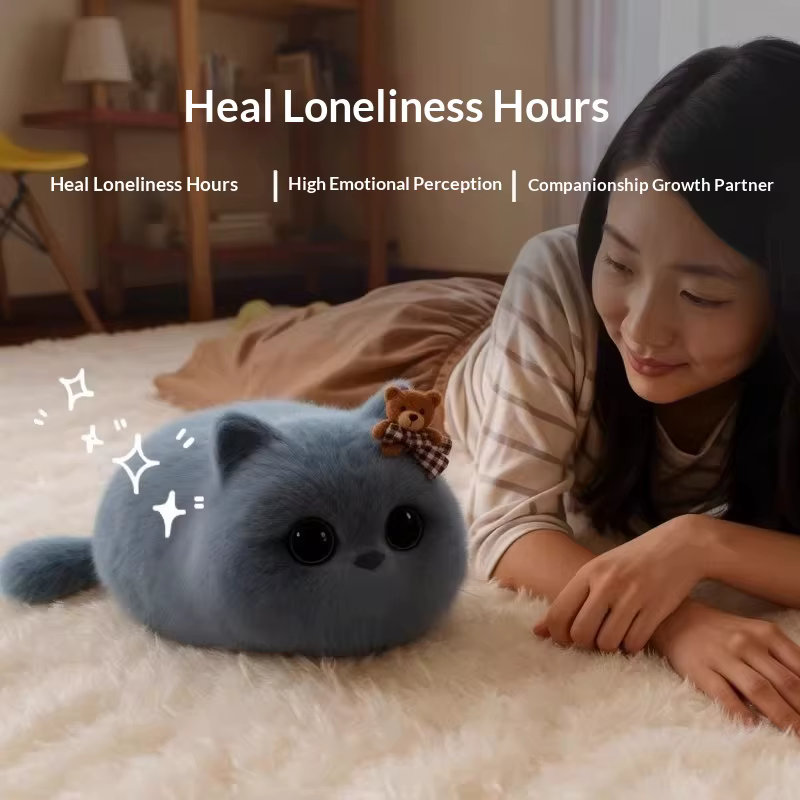 Robot compagnon intelligent Walulu WLC 1, interaction tactile bionique, compagnie émotionnelle, intelligence sans fil, cadeaux pour l'intérieur
