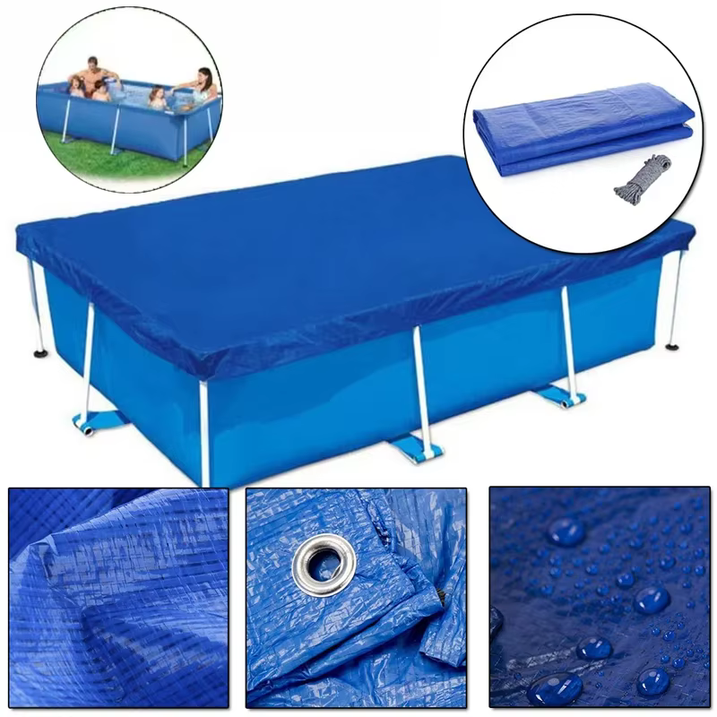 Couverture de piscine rectangulaire