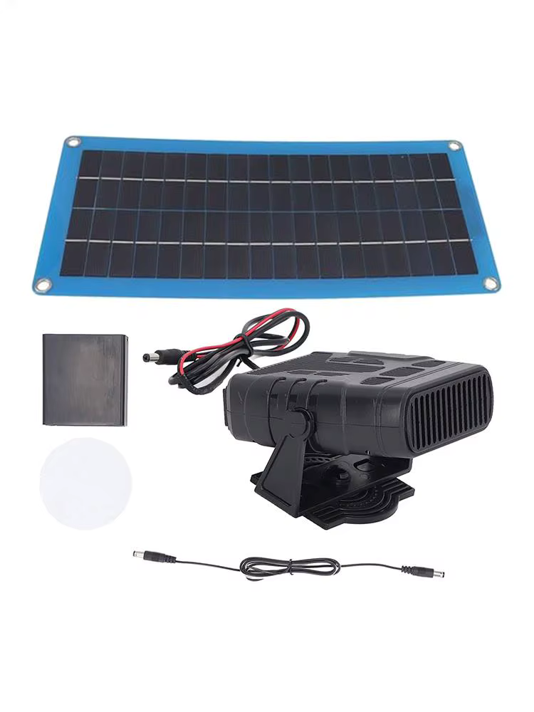 Réchauffeur de panneau solaire unique 30W, chargeur de panneau solaire de voiture avec chauffage, Kit d'énergie solaire pour le séchage et le chauffage, désembueur de pare-brise