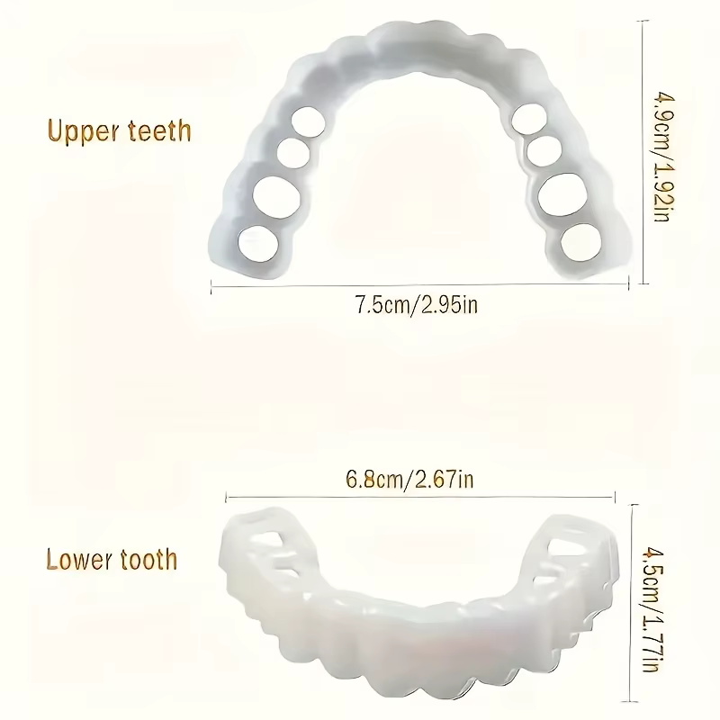 Solution temporaire pour la mauvaise haleine, placages dentaires réutilisables, sourire instantané, blanchiment, aide à réduire la mauvaise haleine H2931
