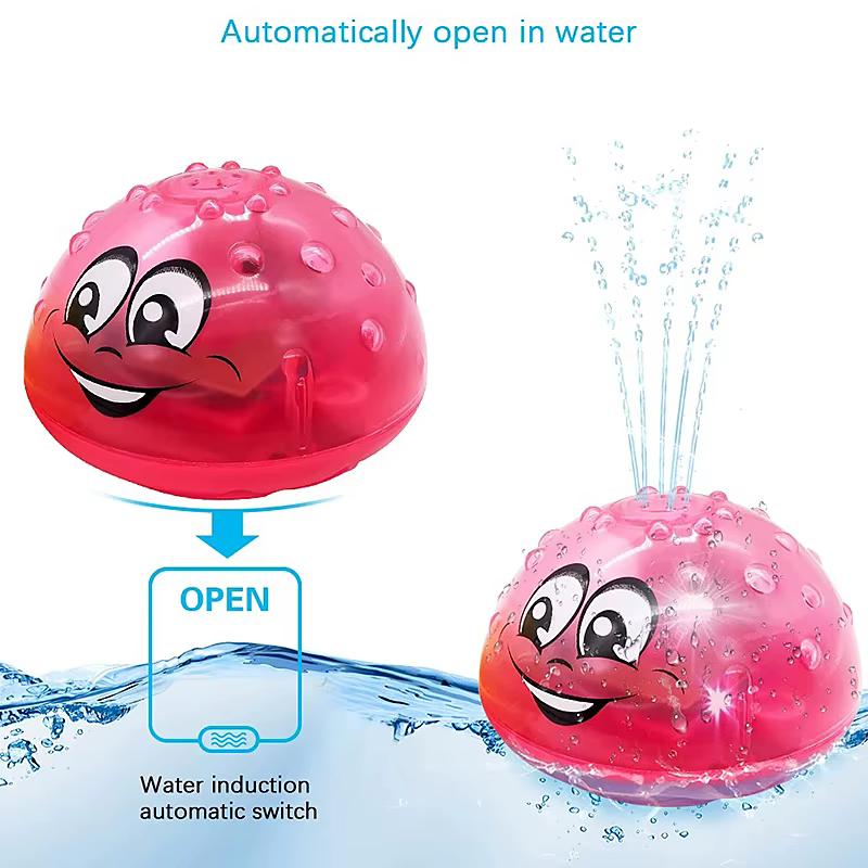 Jouet de bain boule de pulvérisation lumière rotative douche piscine enfants jouets