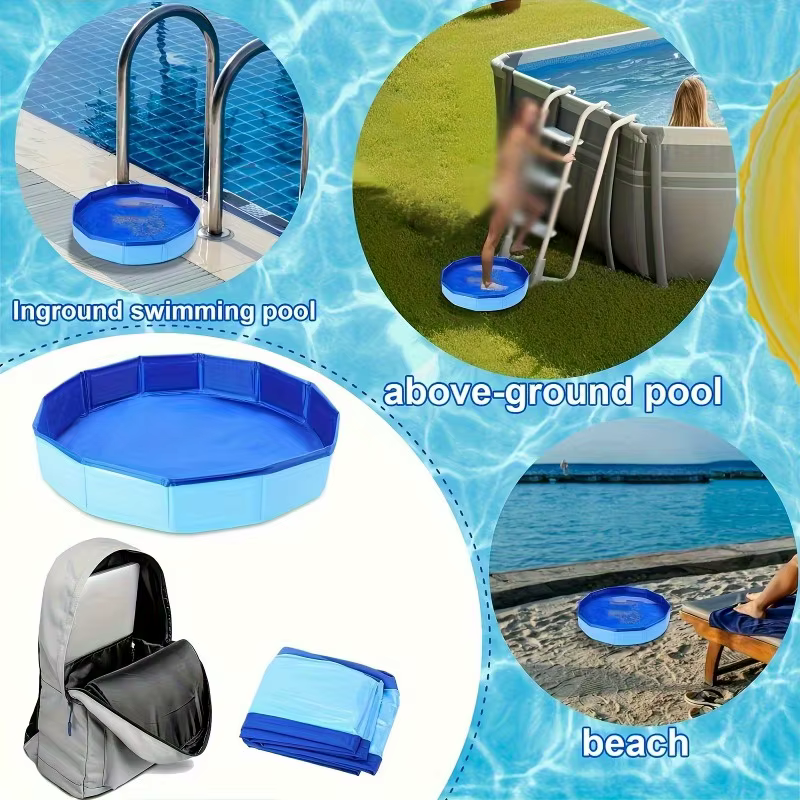 Bassin de spa pliable pour les pieds à placer au bord de la piscine | Baignoire portable en PVC pour l'entrée
